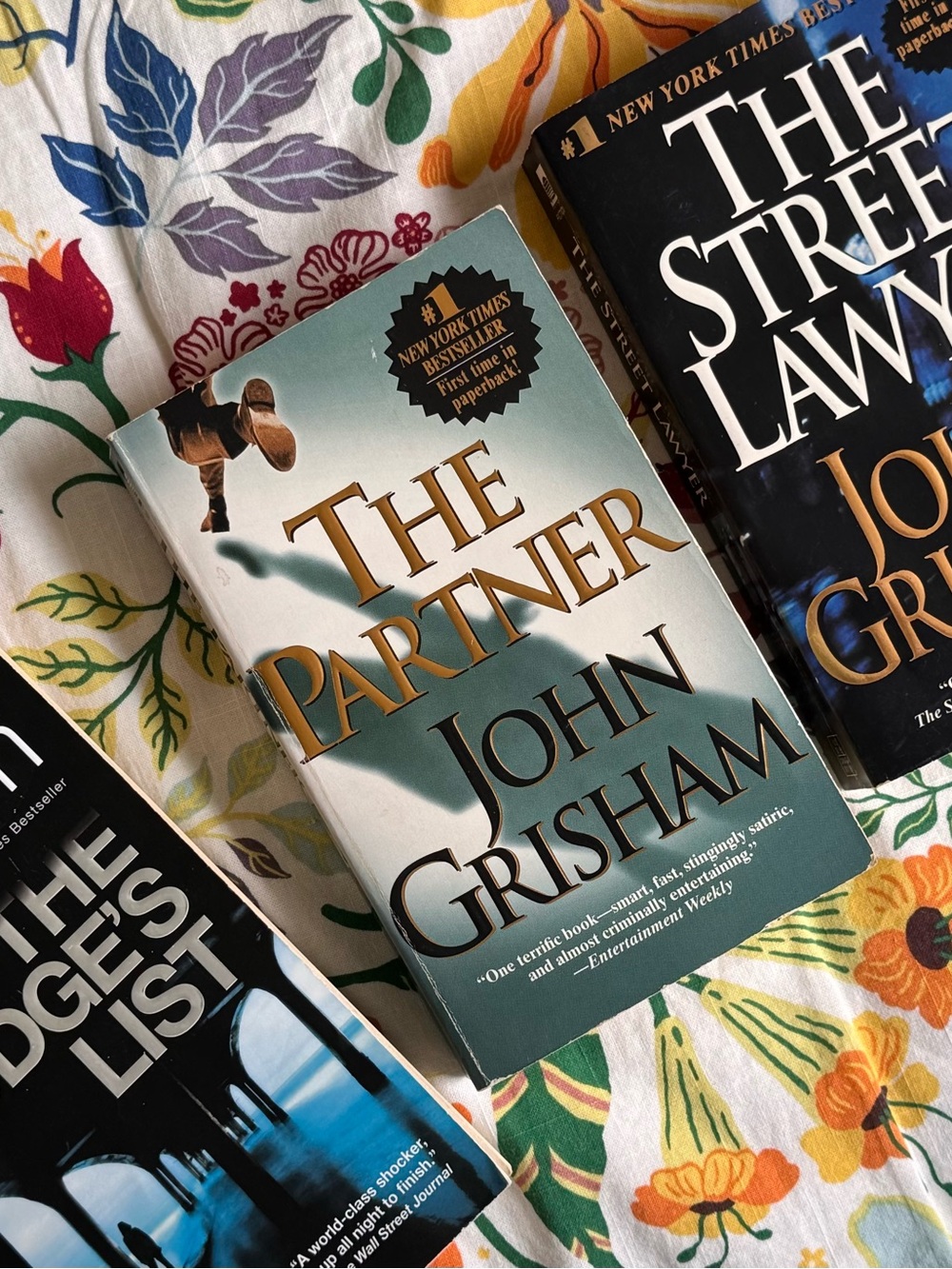 John Grisham The Partner Paperback Book in Teal Green